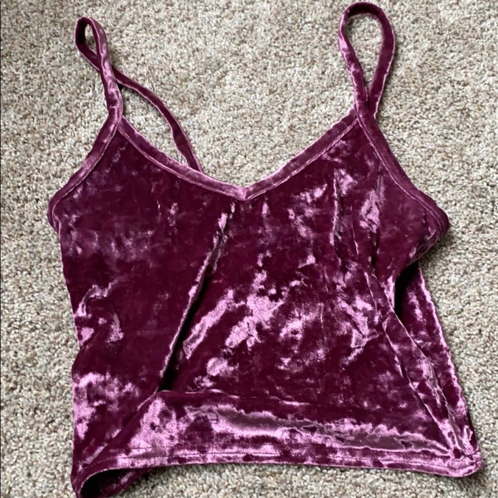 Velvet crop top